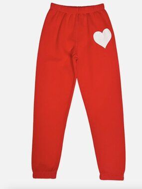 Kids Katie J NYC - Shane XO Red Heart Soft Jogger Sweatpants size X-Small